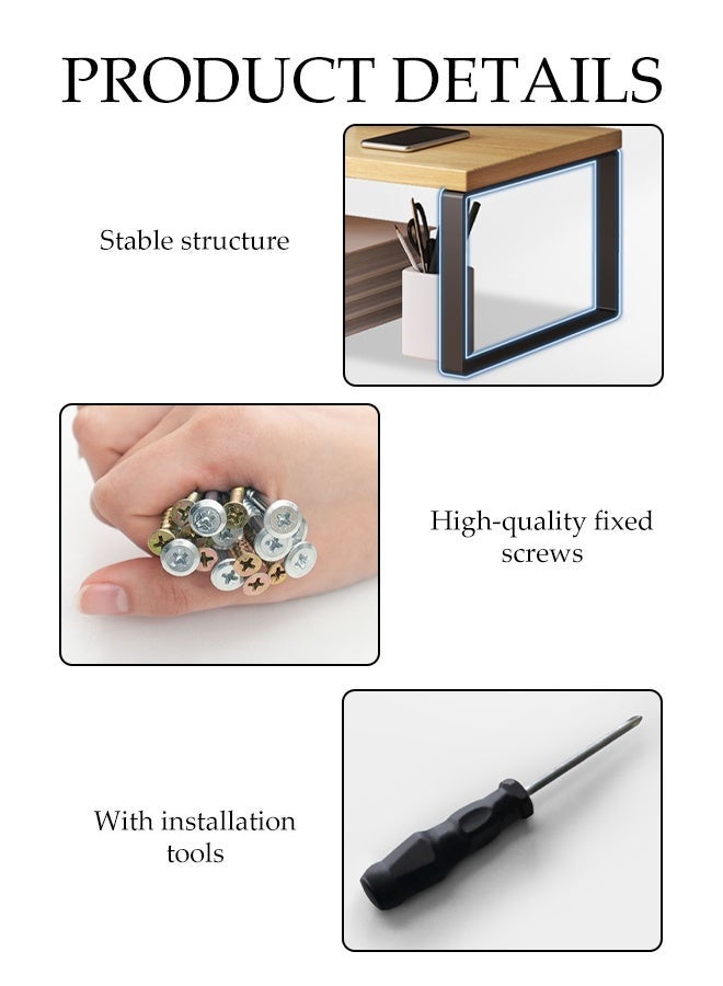 DUNISO Wood Monitor Stand Riser,Computer Stand with Keyboard Organizer,Desktop Rack for Home,Office and Dorm,Ergonomic Desk Organizer(40*20*8cm) - Image 3
